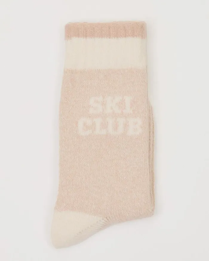 RWandCO Socks and Tights SuperSoft Socks With ApresSki Pattern Oatmeal Mix8211 8211 Women RWandCO Socks and Tights SuperSoft Socks With ApresSki Pattern Oatmeal Mix8211 8211 Women