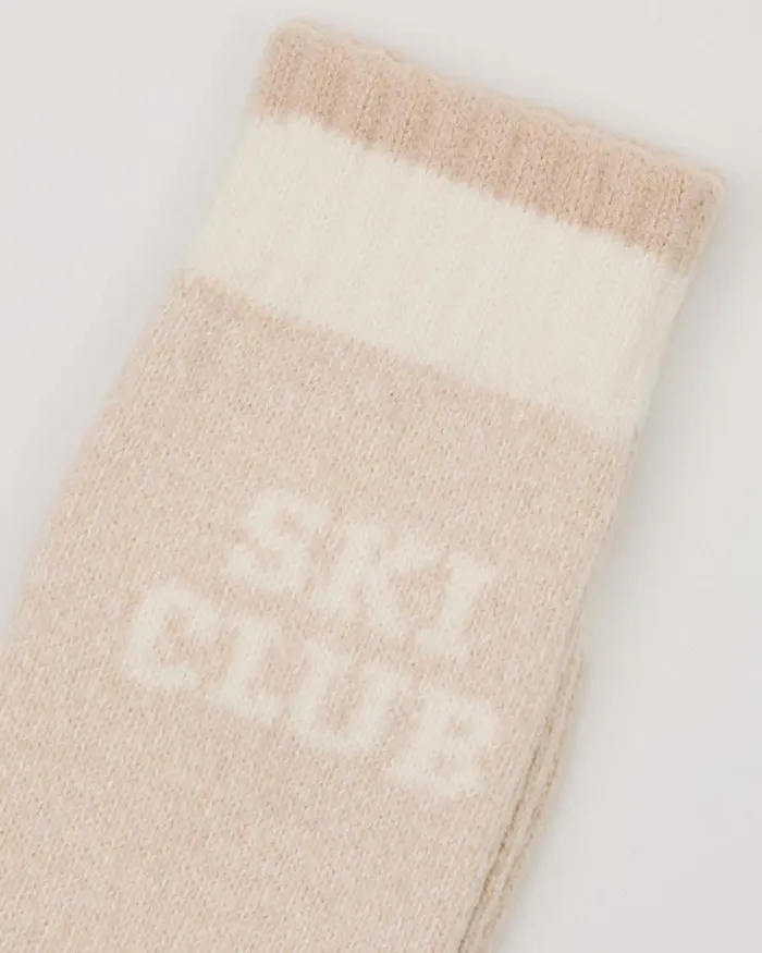 RWandCO Socks and Tights SuperSoft Socks With ApresSki Pattern Oatmeal Mix8211 8211 Women RWandCO Socks and Tights SuperSoft Socks With ApresSki Pattern Oatmeal Mix8211 8211 Women