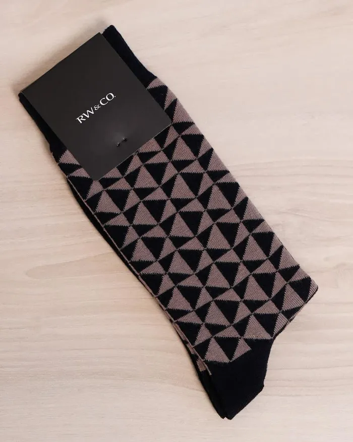 RWandCO Socks Triangle Socks Navy Blazer 8211 Men