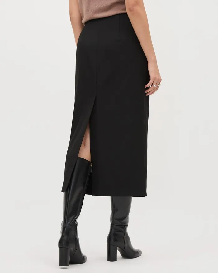 RWandCO Suiting Skirts Black WoolBlend Midi Pencil Skirt Black 8211 Women RWandCO Suiting Skirts Black WoolBlend Midi Pencil Skirt Black 8211 Women