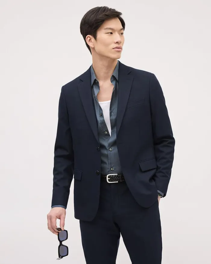 RWandCO Suits SlimFit Tech Suit Blazer Dark Navy 8211 Men