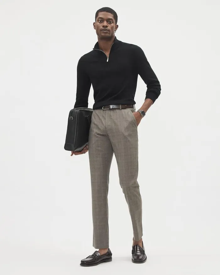 RWandCO Sweaters and Cardigans LongSleeve HalfZip MockNeck Sweater Black 8211 Men RWandCO Sweaters and Cardigans LongSleeve HalfZip MockNeck Sweater Black 8211 Men