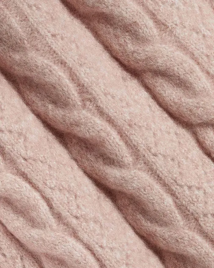 RWandCO Sweaters and Cardigans LongSleeve ScallopedCrewNeck Spongy Pullover Rose Dust Mix 8211 Women