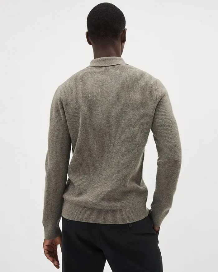 RWandCO Sweaters and Cardigans LongSleeve WoolBlend Polo Sweater Tamarindo 8211 Men RWandCO Sweaters and Cardigans LongSleeve WoolBlend Polo Sweater Tamarindo 8211 Men