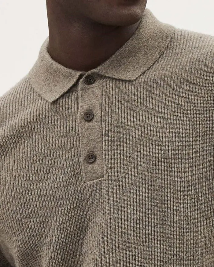 RWandCO Sweaters and Cardigans LongSleeve WoolBlend Polo Sweater Tamarindo 8211 Men RWandCO Sweaters and Cardigans LongSleeve WoolBlend Polo Sweater Tamarindo 8211 Men