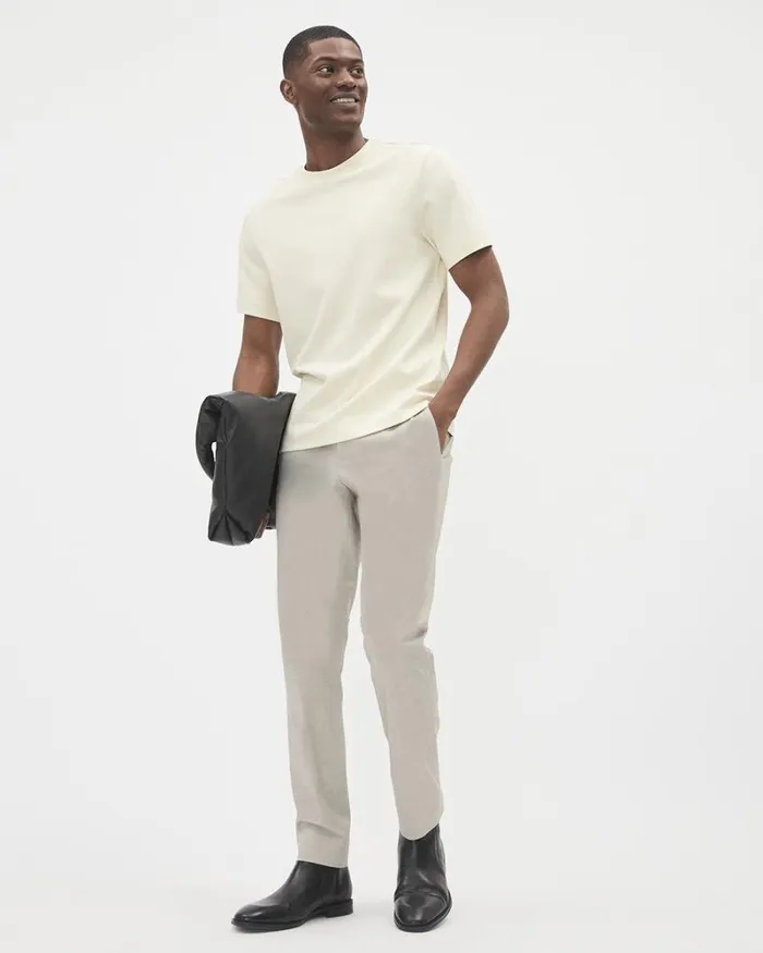 RWandCO TShirts Interlock CrewNeck TShirt Cream 8211 Men RWandCO TShirts Interlock CrewNeck TShirt Cream 8211 Men