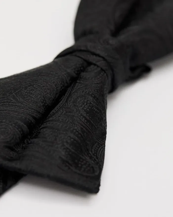RWandCO Ties and Bow Ties Paisley Black On Black Bow Tie Black 8211 Men RWandCO Ties and Bow Ties Paisley Black On Black Bow Tie Black 8211 Men