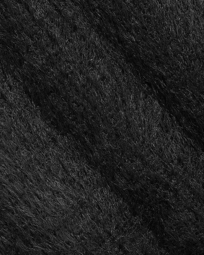 RWandCO Tops ElbowSleeve MockNeck FeatherYarn Pullover With Pearls Black 8211 Women RWandCO Tops ElbowSleeve MockNeck FeatherYarn Pullover With Pearls Black 8211 Women