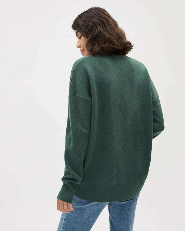 RWandCO Tops LongSleeve CrewNeck Sweater 8211 Thyme Maternity Sycamore Mix 8211 Women RWandCO Tops LongSleeve CrewNeck Sweater 8211 Thyme Maternity Sycamore Mix 8211 Women