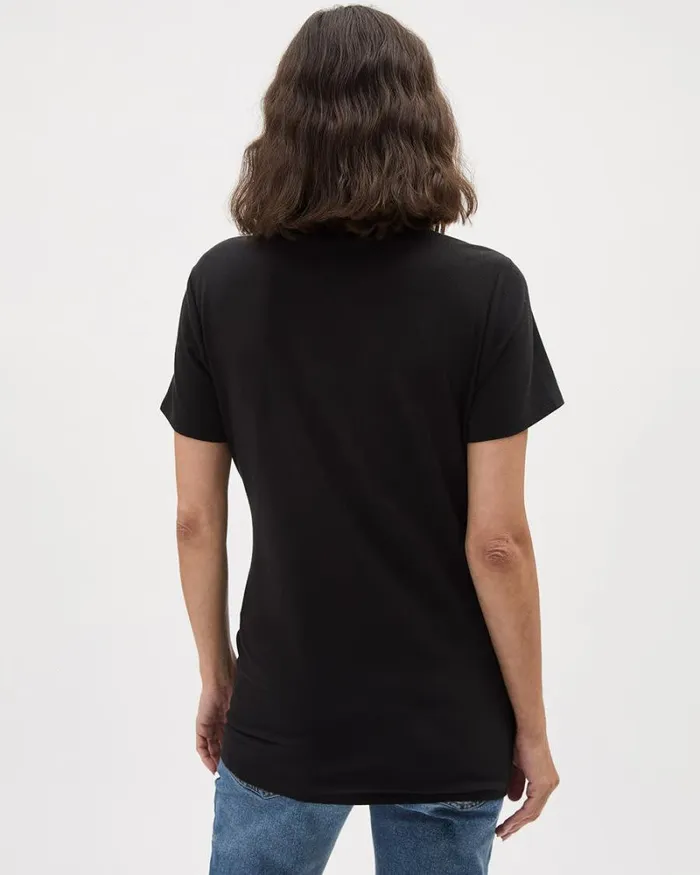 RWandCO Tops The Perfect CrewNeck TShirt 8211 Thyme Maternity Black 8211 Women RWandCO Tops The Perfect CrewNeck TShirt 8211 Thyme Maternity Black 8211 Women