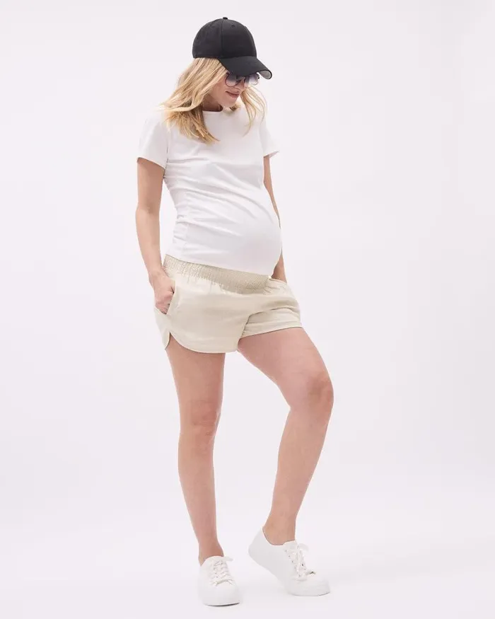 RWandCO Tops The Perfect CrewNeck TShirt 8211 Thyme Maternity Snow White 8211 Women RWandCO Tops The Perfect CrewNeck TShirt 8211 Thyme Maternity Snow White 8211 Women