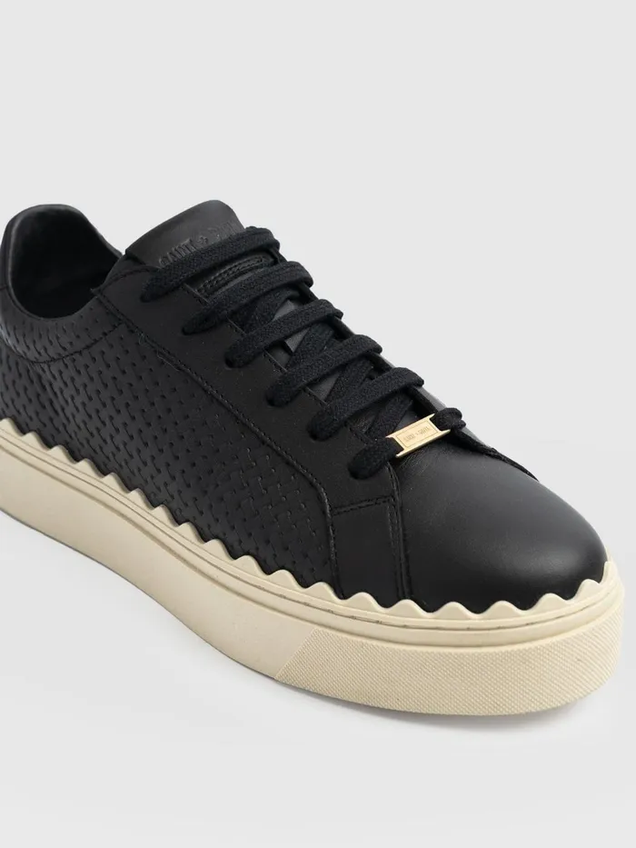 Saint And Sofia All Sneakers Women Brook Scallop Sneaker 8211 Black Black