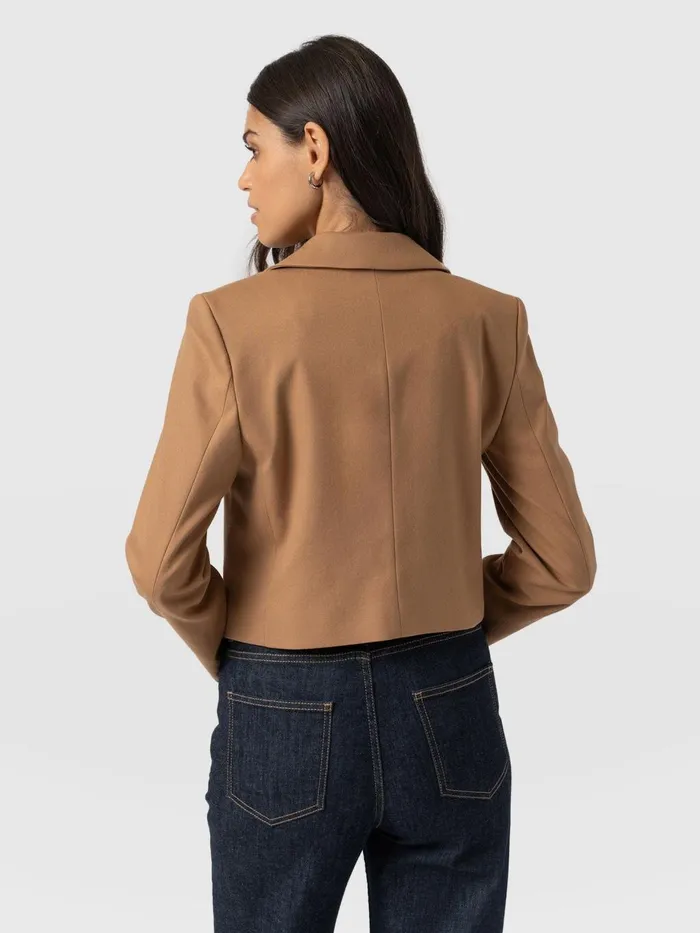 Saint And Sofia Blazers Women Astrid Crop Blazer 8211 Camel Camel