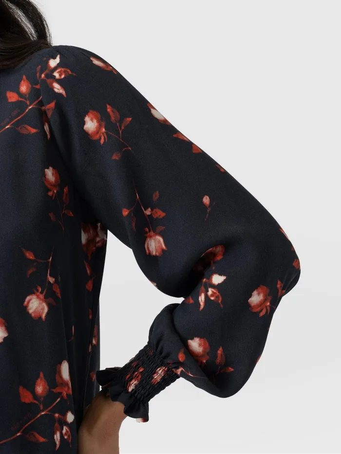 Saint And Sofia Blouses and Shirts Women Olivia Blouse 8211 Dark Roses Dark Roses