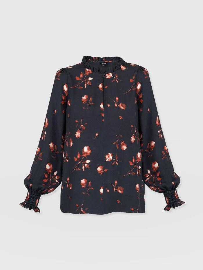 Saint And Sofia Blouses and Shirts Women Olivia Blouse 8211 Dark Roses Dark Roses