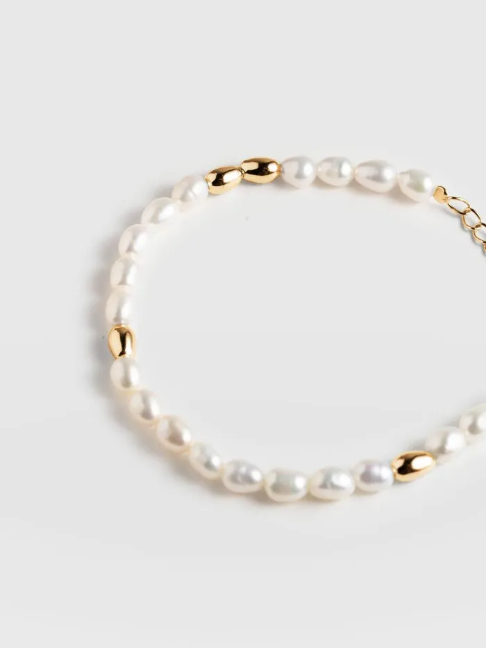 Saint And Sofia Bracelets Women Jacqueline Pearl Bracelet 8211 Gold Gold