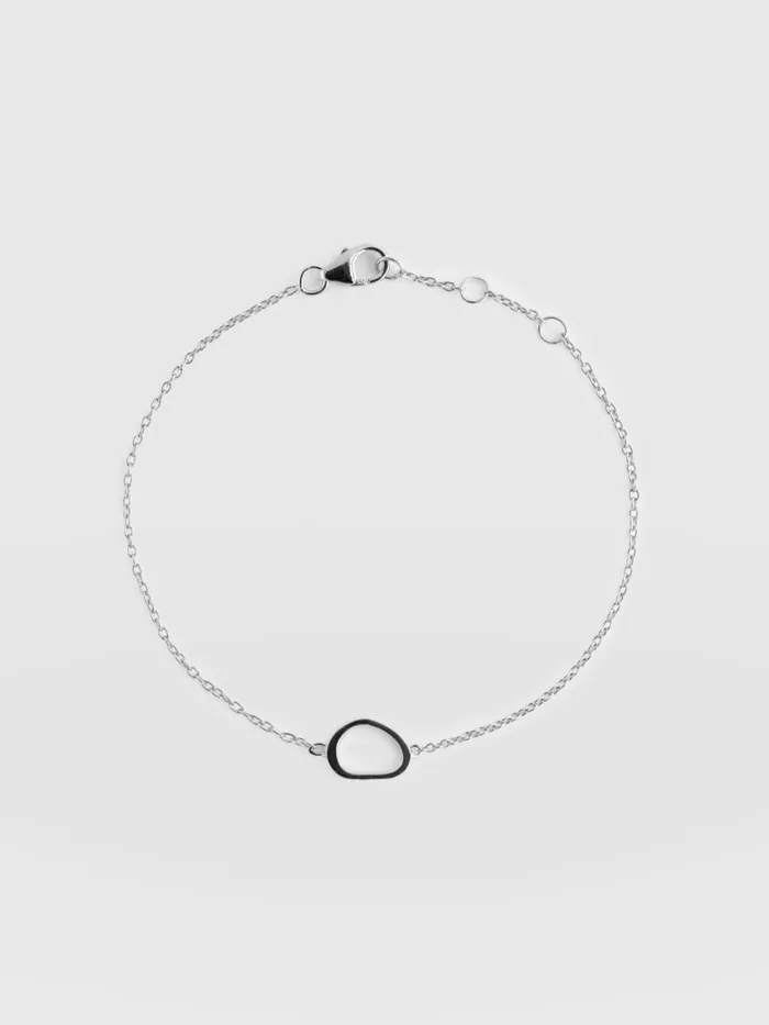Saint And Sofia Bracelets Women Organic Open Oval Bracelet 8211 Silver Silver