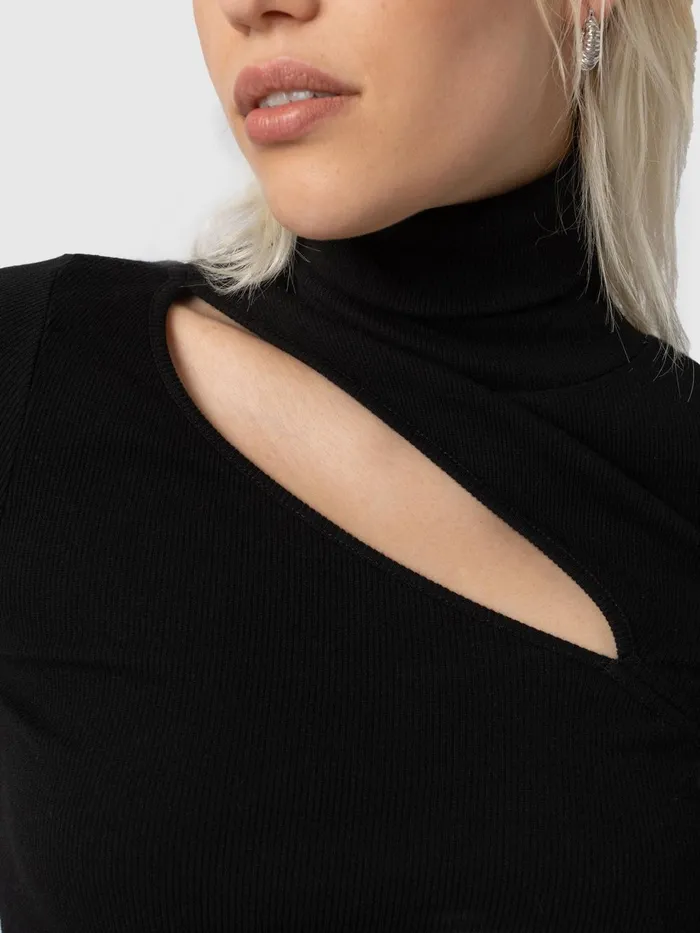 Saint And Sofia Casual Tops Women Reveal Turtle Neck 8211 Black Black