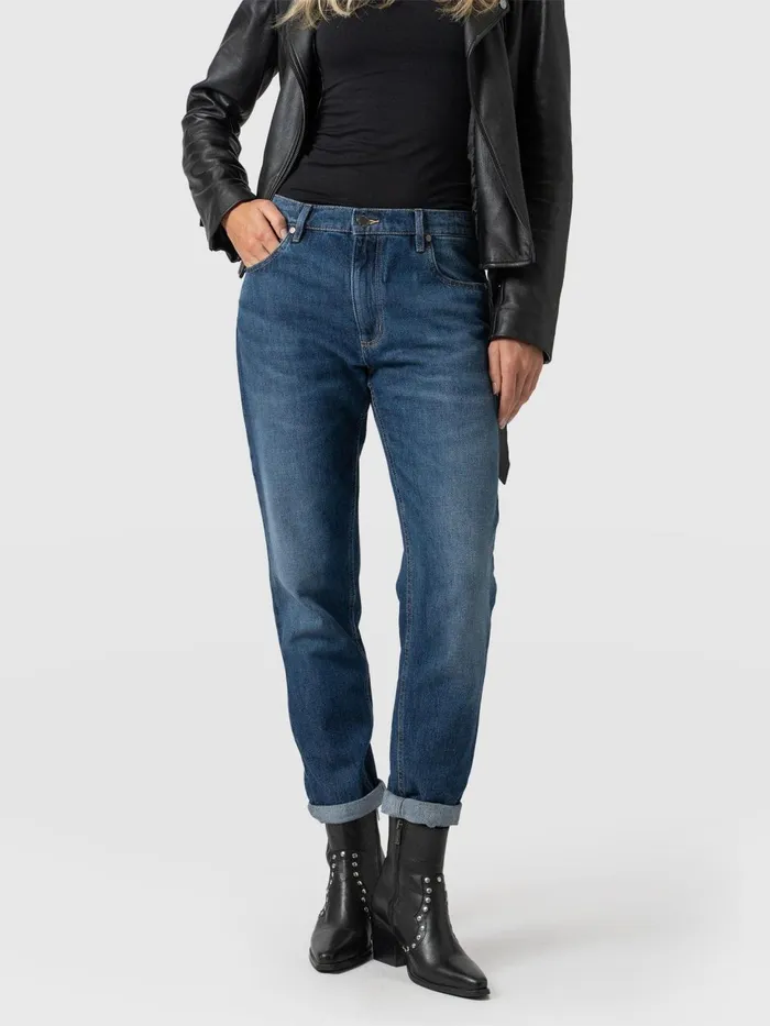 Saint And Sofia Denim and Jeans Women Boyfriend Jeans 8211 Mid Blue Mid Blue