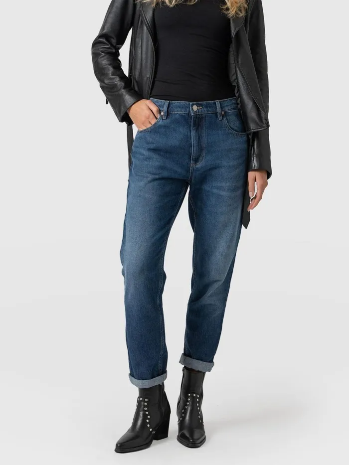 Saint And Sofia Denim and Jeans Women Boyfriend Jeans 8211 Mid Blue Mid Blue