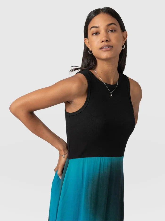 Saint And Sofia Dresses Women Etta Layered Dress 8211 Blue Coral Blue Coral