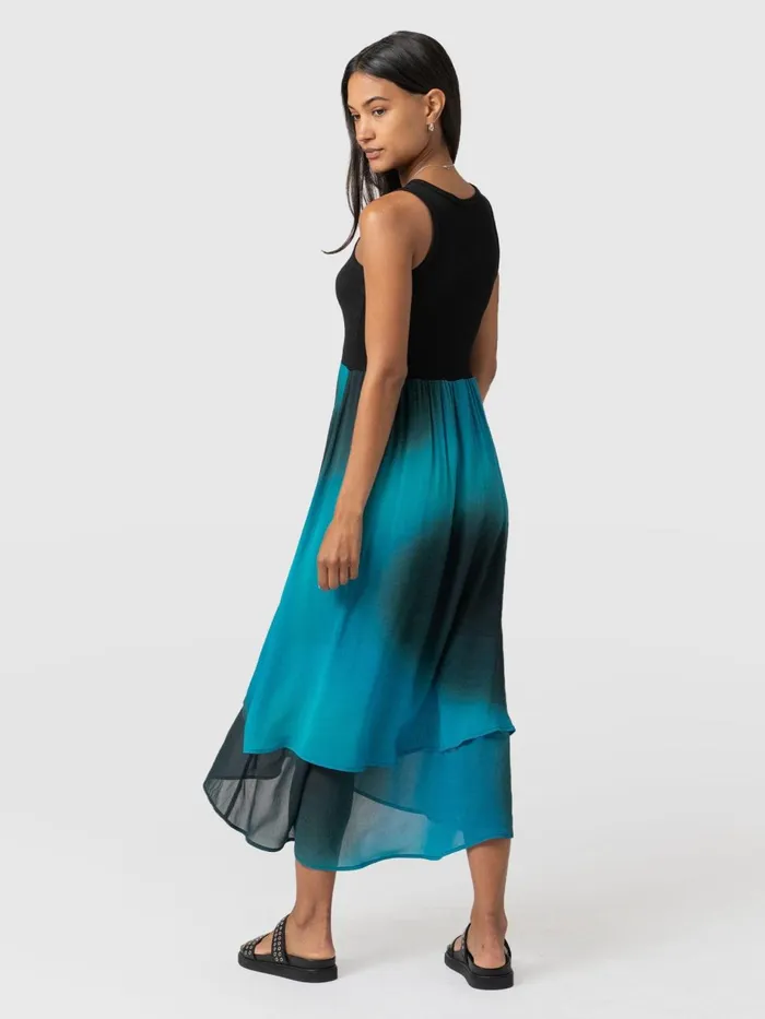 Saint And Sofia Dresses Women Etta Layered Dress 8211 Blue Coral Blue Coral