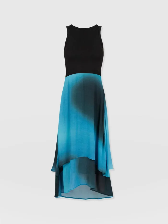 Saint And Sofia Dresses Women Etta Layered Dress 8211 Blue Coral Blue Coral