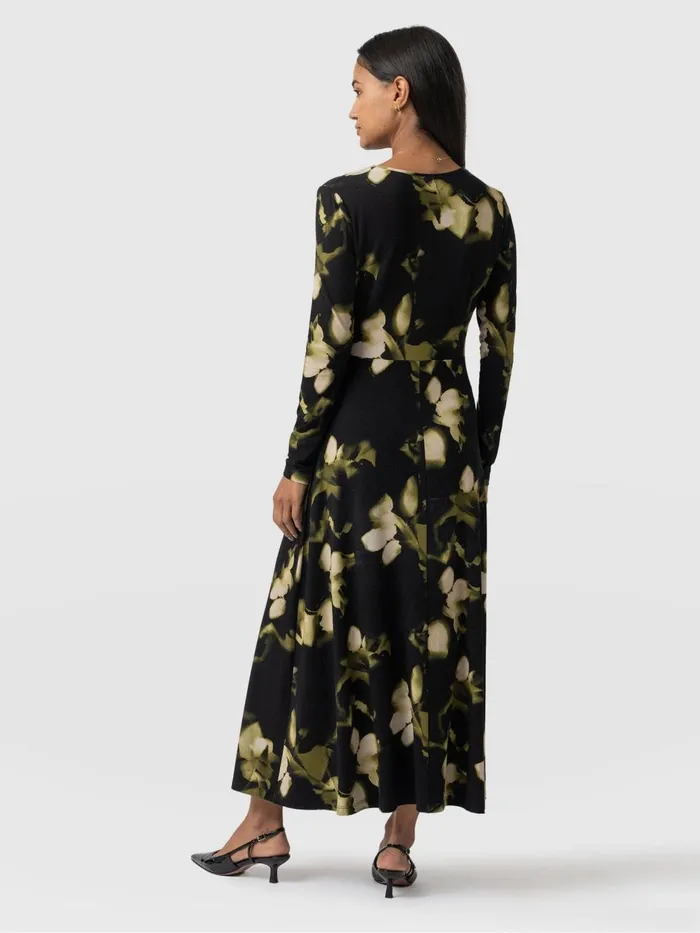 Saint And Sofia Dresses Women Maggie Wrap Midi Dress 8211 Green Aurora Green Aurora