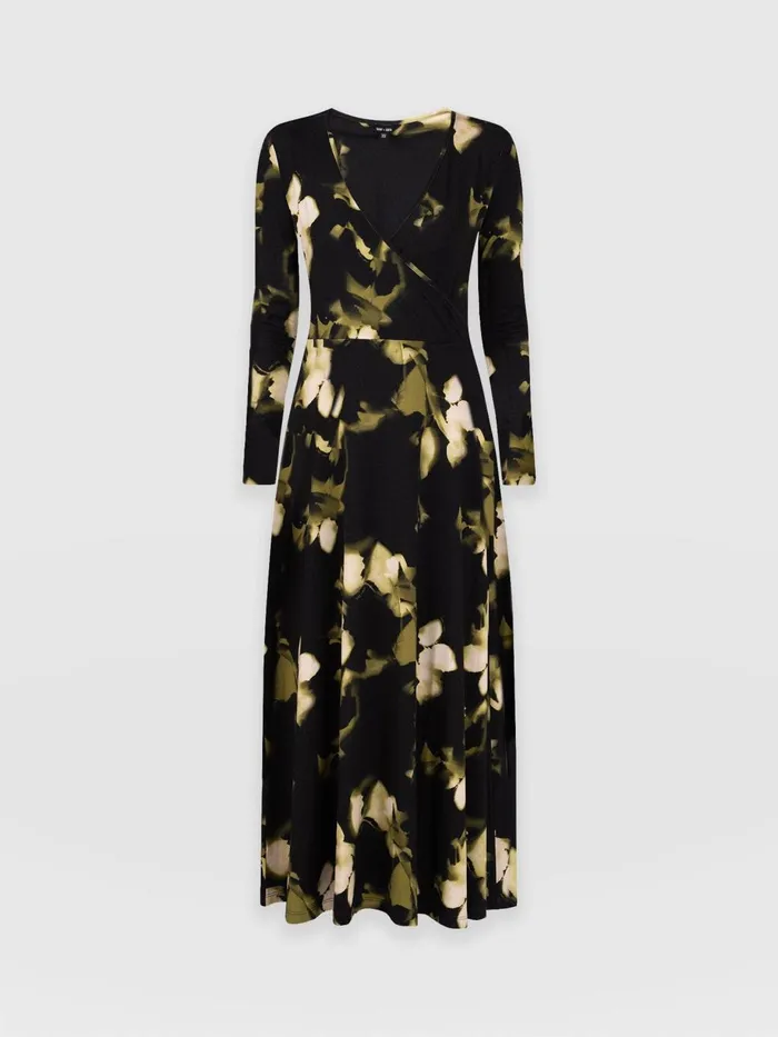 Saint And Sofia Dresses Women Maggie Wrap Midi Dress 8211 Green Aurora Green Aurora