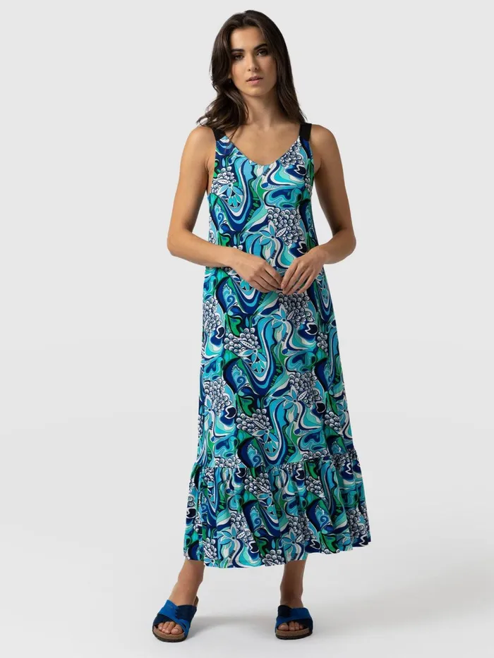 Saint And Sofia Dresses Women Riley Tiered Trapeze Dress 8211 Paradise Paradise Saint And Sofia Dresses Women Riley Tiered Trapeze Dress 8211 Paradise Paradise