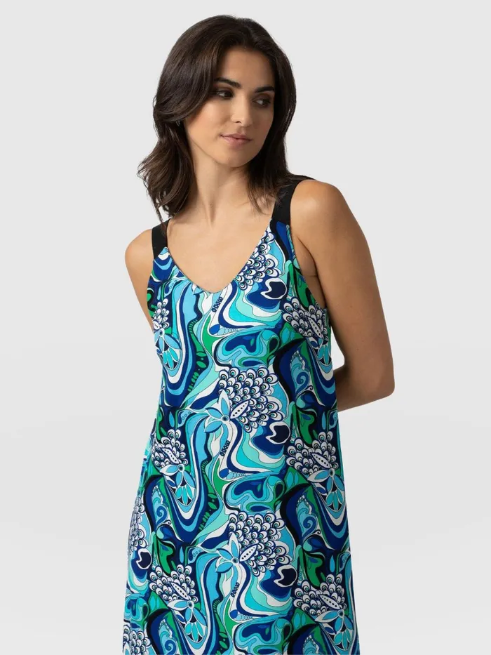 Saint And Sofia Dresses Women Riley Tiered Trapeze Dress 8211 Paradise Paradise