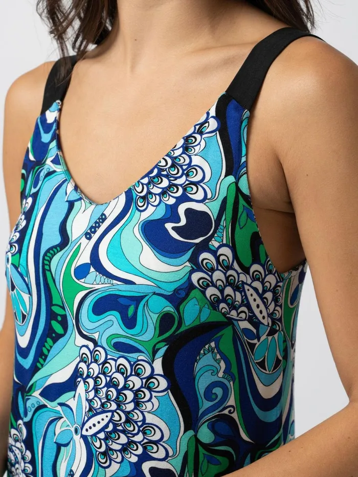 Saint And Sofia Dresses Women Riley Tiered Trapeze Dress 8211 Paradise Paradise