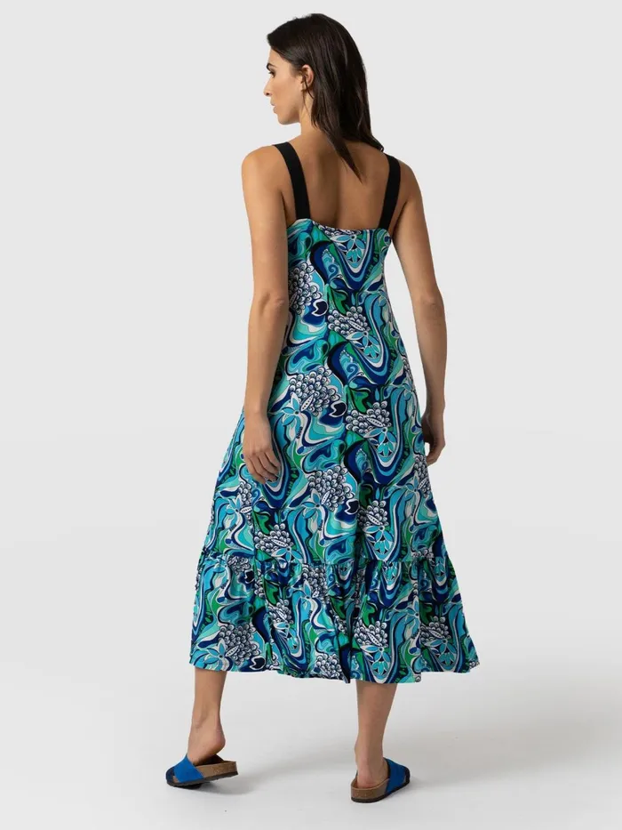 Saint And Sofia Dresses Women Riley Tiered Trapeze Dress 8211 Paradise Paradise