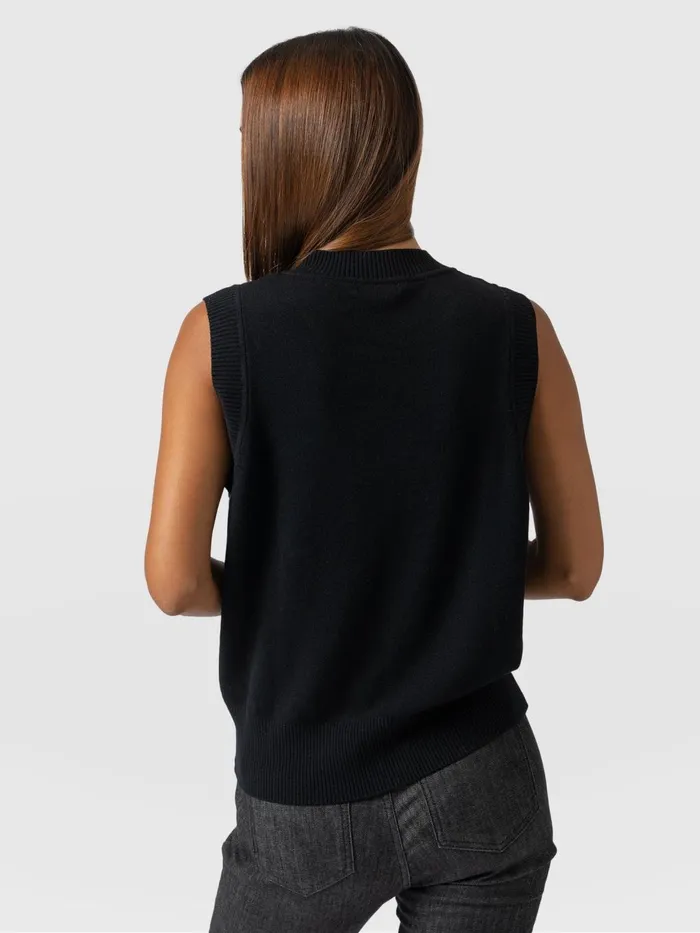 Saint And Sofia Knitwear Women Wren Sleeveless Knit 8211 Black Black