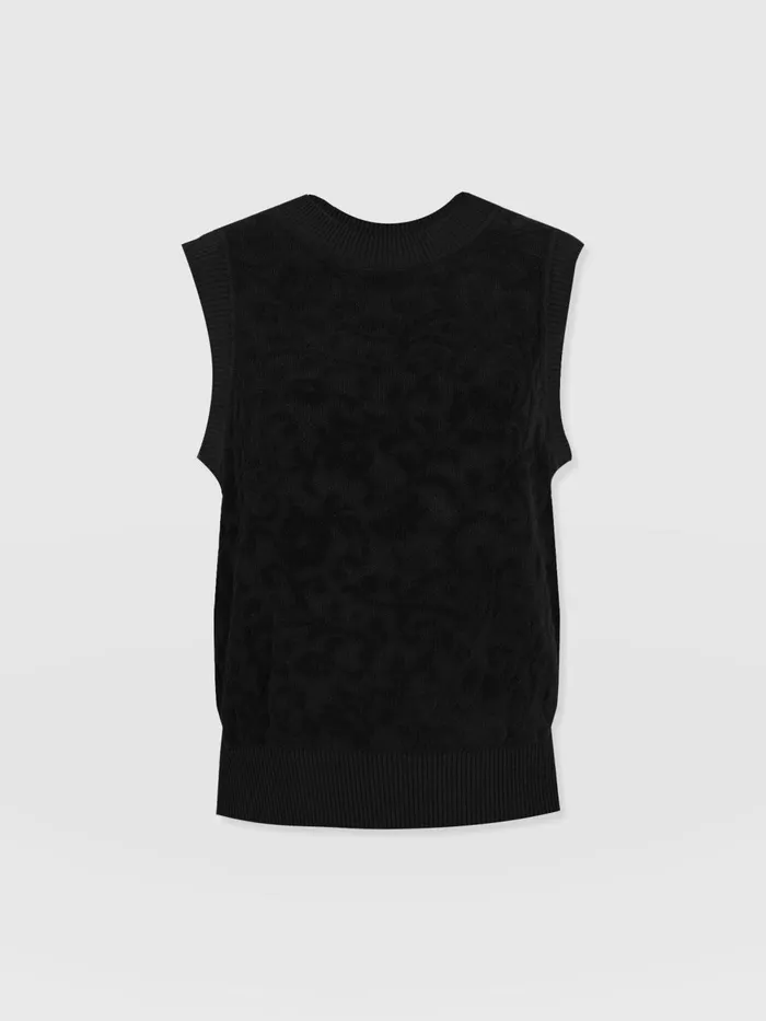 Saint And Sofia Knitwear Women Wren Sleeveless Knit 8211 Black Black