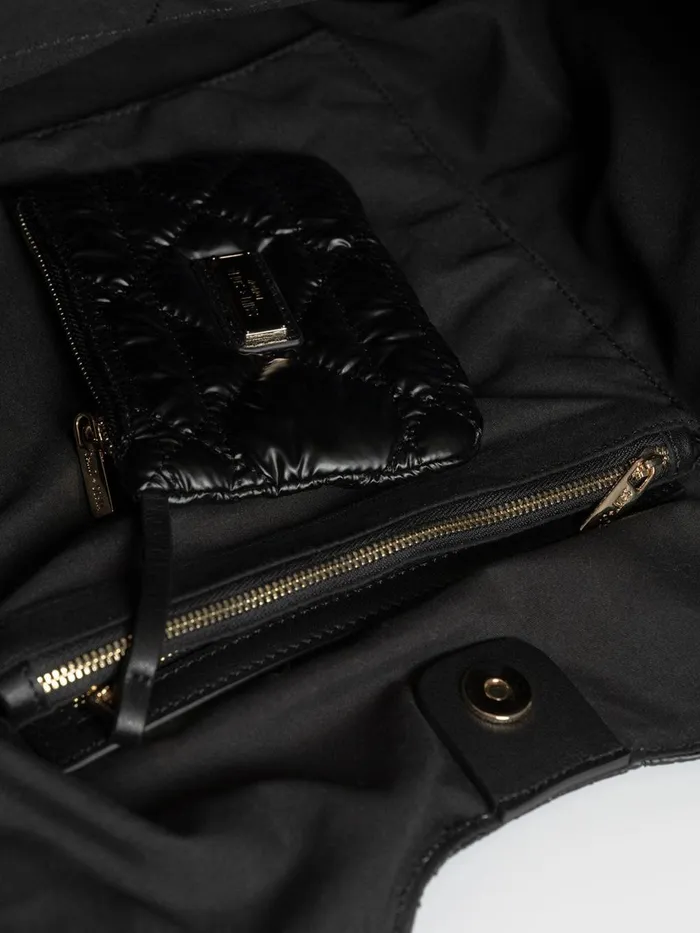 Saint And Sofia Nylon Bags Women Large Stella Quilted Shoulder Tote Bag 8211 Black Black