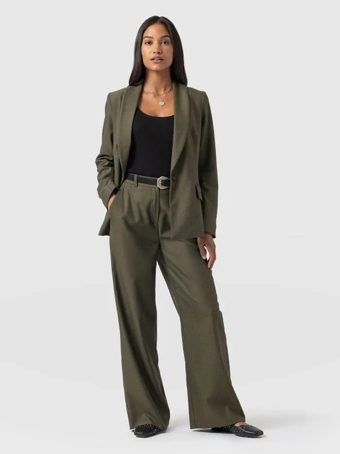 Saint And Sofia Pants Women Argent Wide Leg Pant 8211 Khaki Khaki