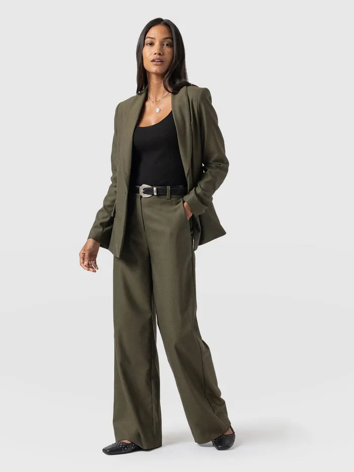 Saint And Sofia Pants Women Argent Wide Leg Pant 8211 Khaki Khaki