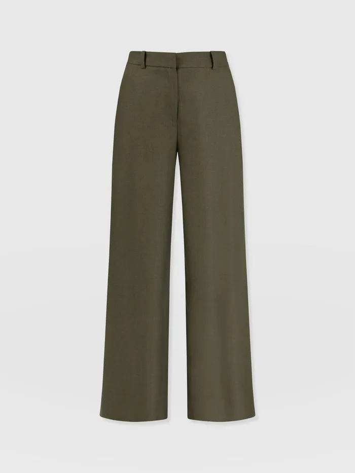 Saint And Sofia Pants Women Argent Wide Leg Pant 8211 Khaki Khaki