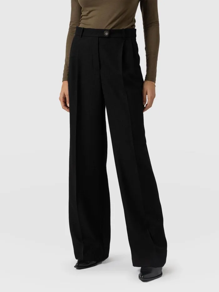 Saint And Sofia Pants Women Emery Wide Leg Pant 8211 Black Black
