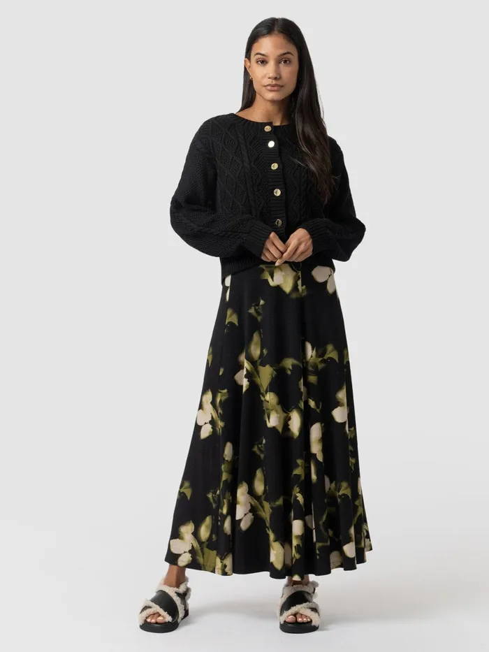 Saint And Sofia Skirts Women Nora ALine Skirt 8211 Green Aurora Green Aurora