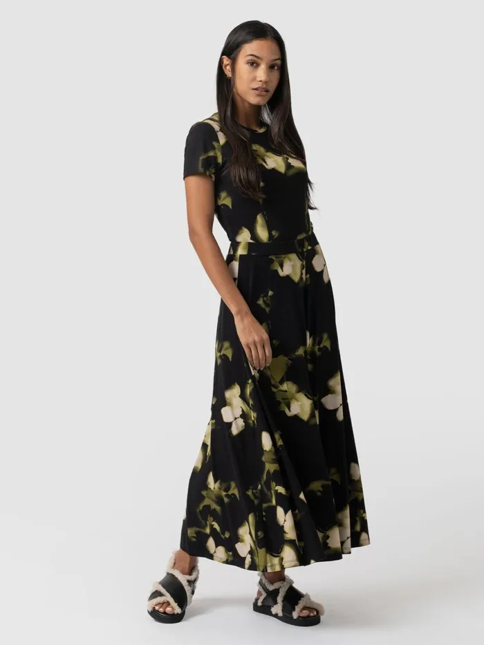 Saint And Sofia Skirts Women Nora ALine Skirt 8211 Green Aurora Green Aurora