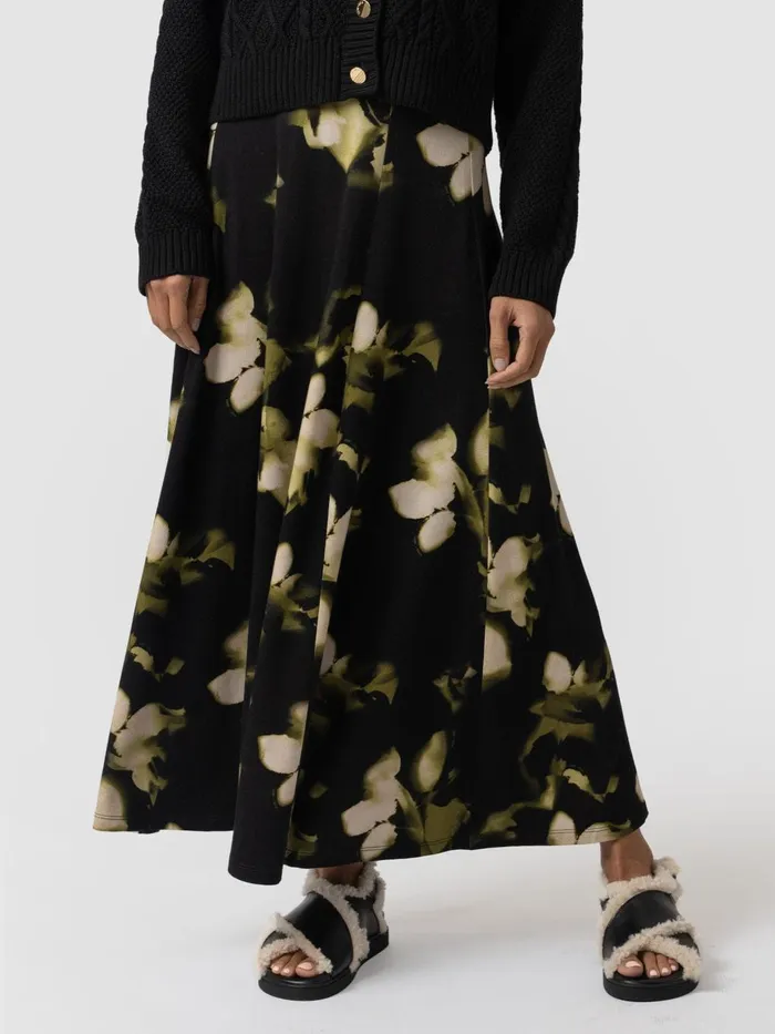 Saint And Sofia Skirts Women Nora ALine Skirt 8211 Green Aurora Green Aurora