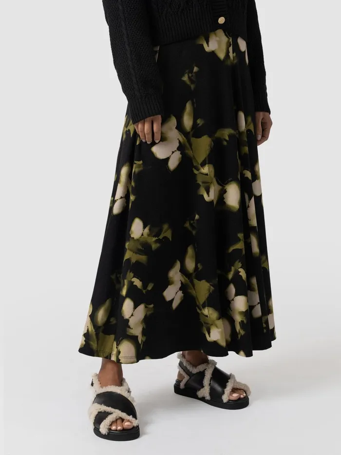 Saint And Sofia Skirts Women Nora ALine Skirt 8211 Green Aurora Green Aurora