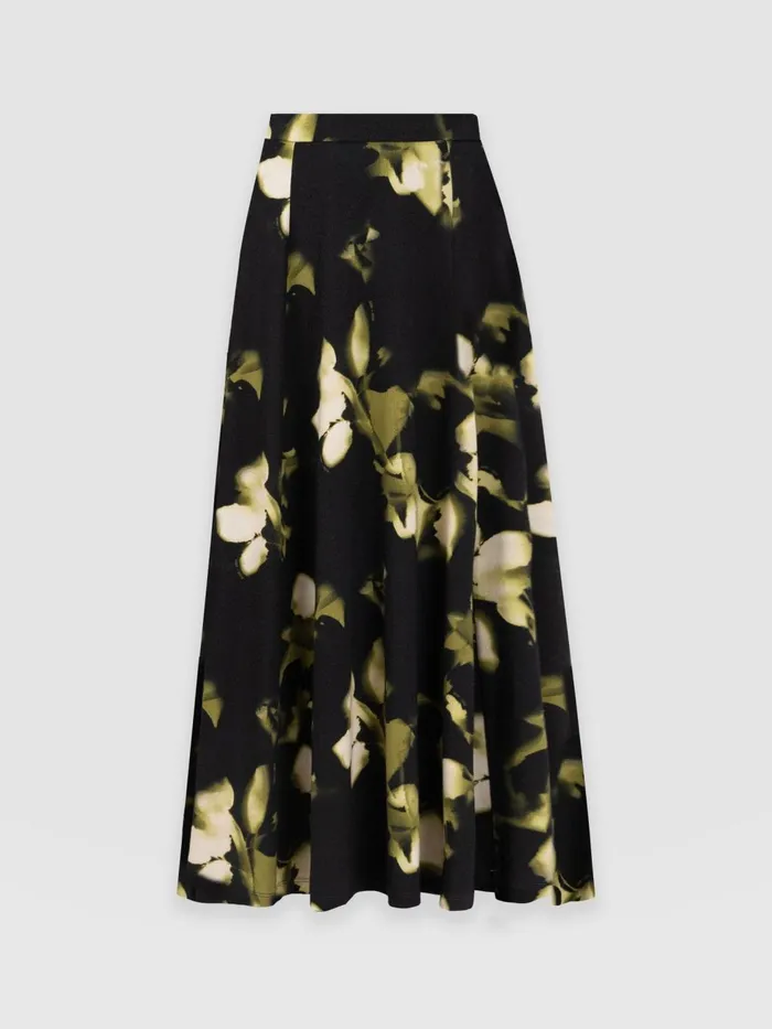 Saint And Sofia Skirts Women Nora ALine Skirt 8211 Green Aurora Green Aurora
