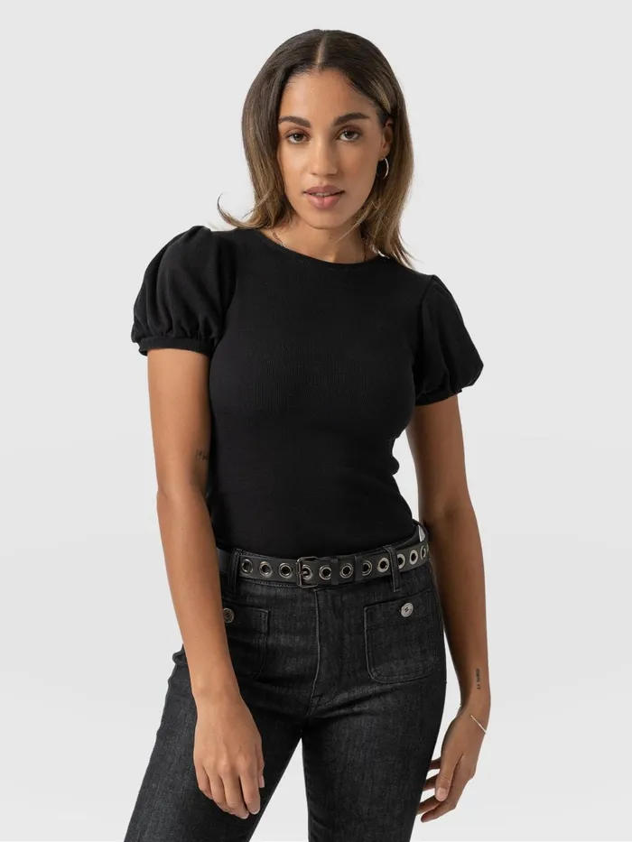 Saint And Sofia TShirts and Tanks Women Cavendish Tee 8211 Black Black