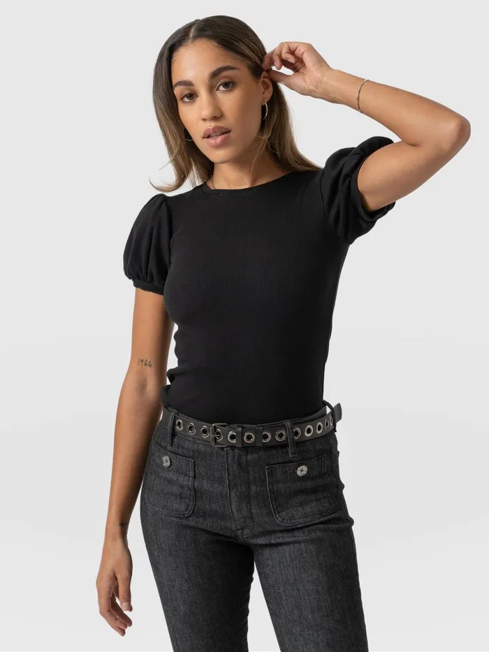 Saint And Sofia TShirts and Tanks Women Cavendish Tee 8211 Black Black