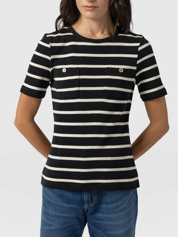 Saint And Sofia TShirts and Tanks Women Helena Tee 8211 Stripe Stripe