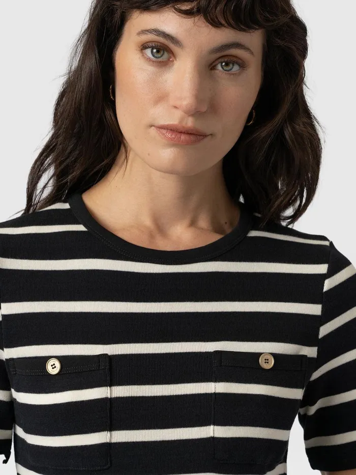 Saint And Sofia TShirts and Tanks Women Helena Tee 8211 Stripe Stripe