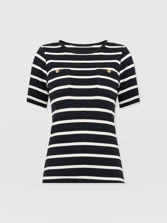 Saint And Sofia TShirts and Tanks Women Helena Tee 8211 Stripe Stripe